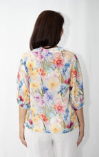 PAINTED FLOWERS BLOUSE
