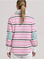RUGBY TOP PINK MULTI STRIPE