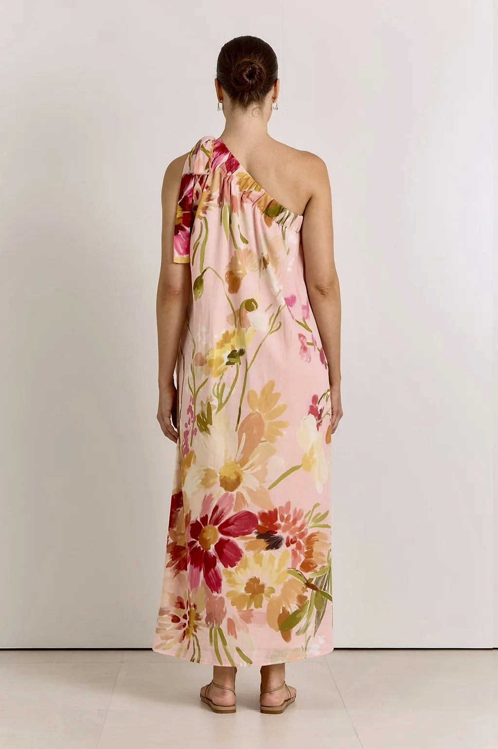 Ricci One Shoulder Cotton Maxi Dress