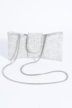 SILVER SPARKLES EVENING CLUTCH BAG