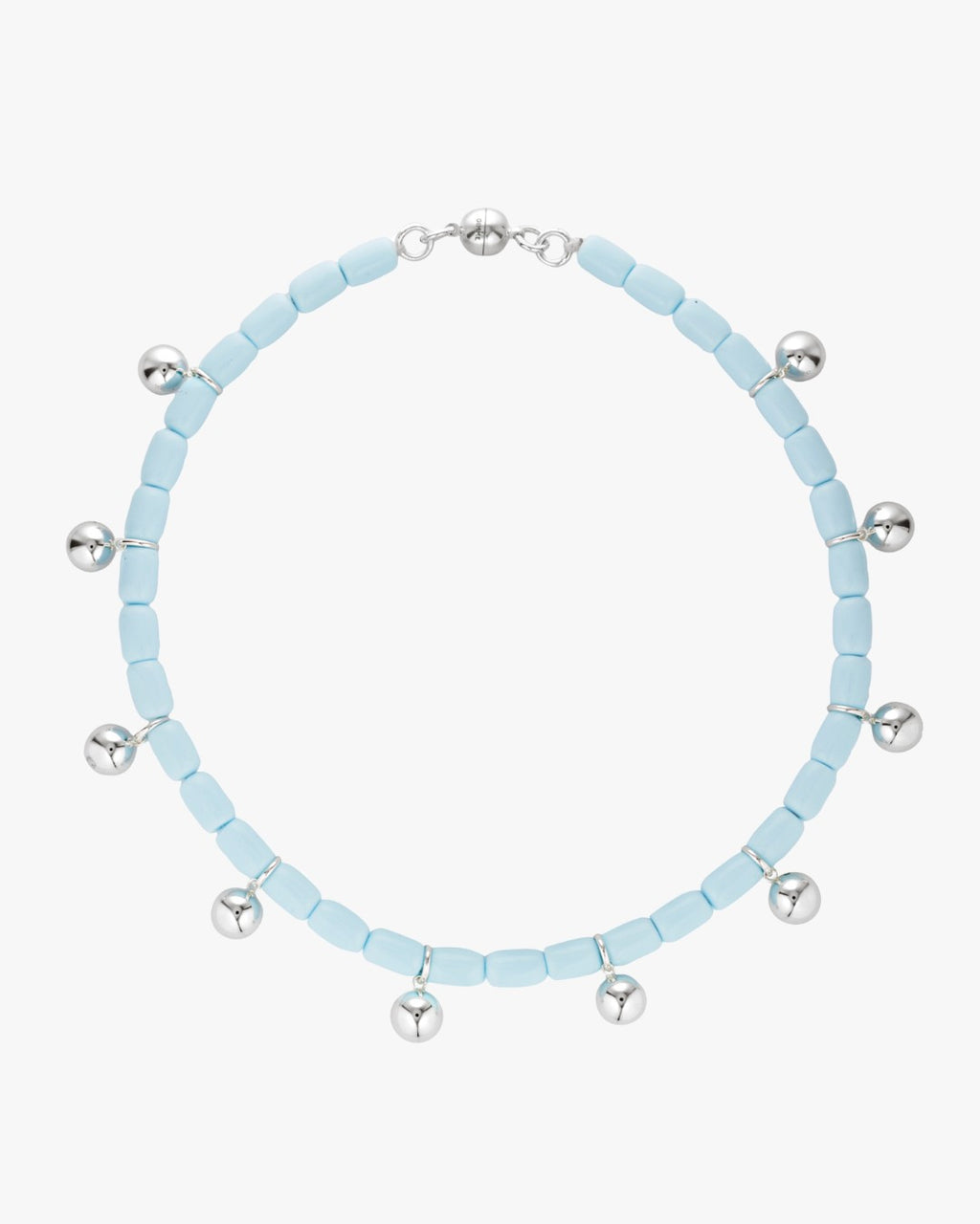 GIMMIE SKY BLUE/SILVER RESIM NECKLACE