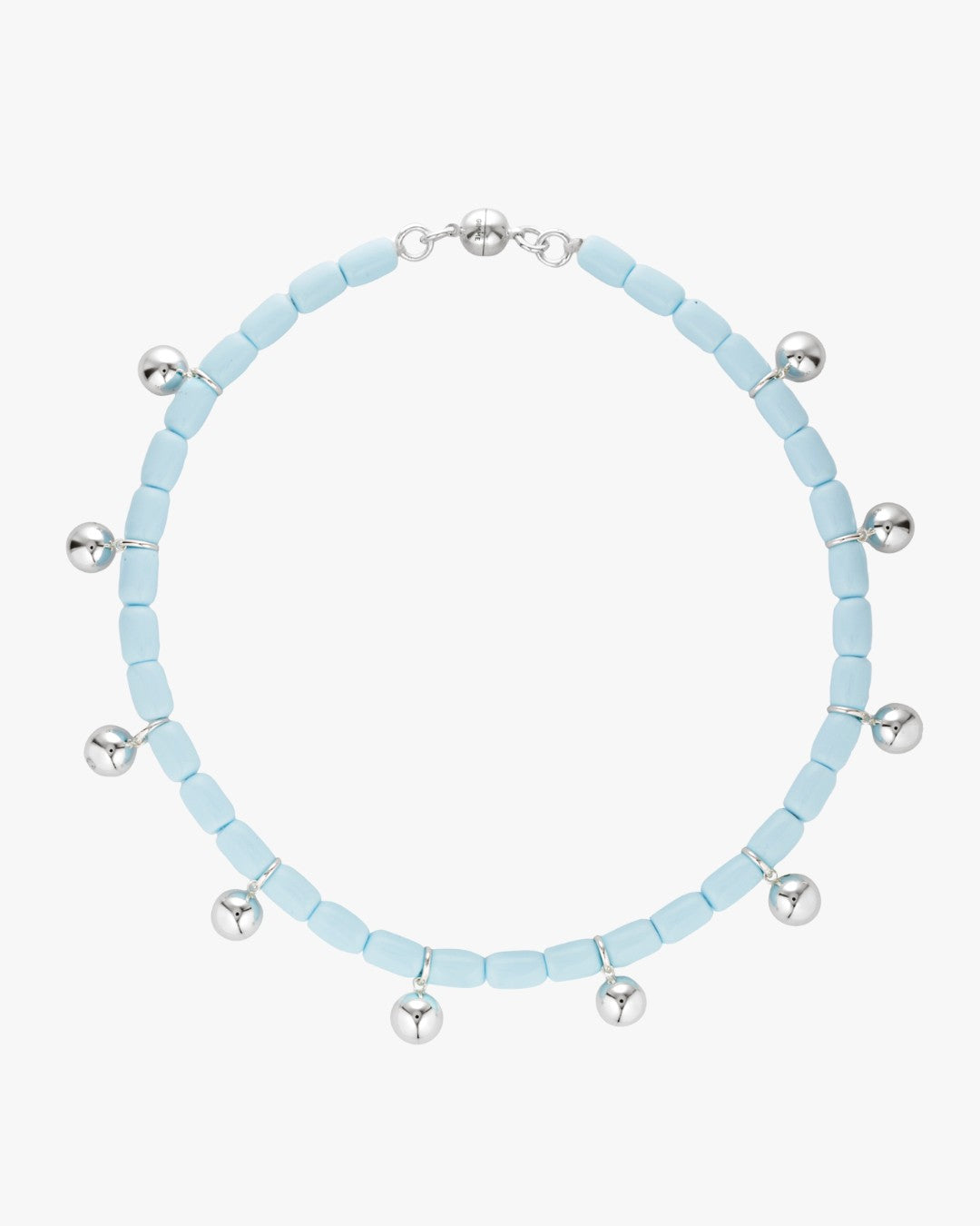 GIMMIE SKY BLUE/SILVER RESIM NECKLACE