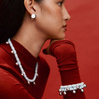 GIMMIE SKY BLUE/SILVER RESIM NECKLACE