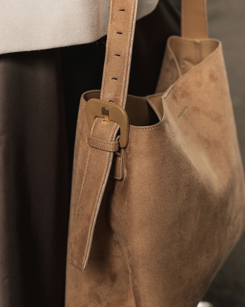 LOUENHIDE Peyton Honey Suedette Shoulder Bag