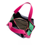 TANYA HANDBAG NAVY/PINK/GREEN