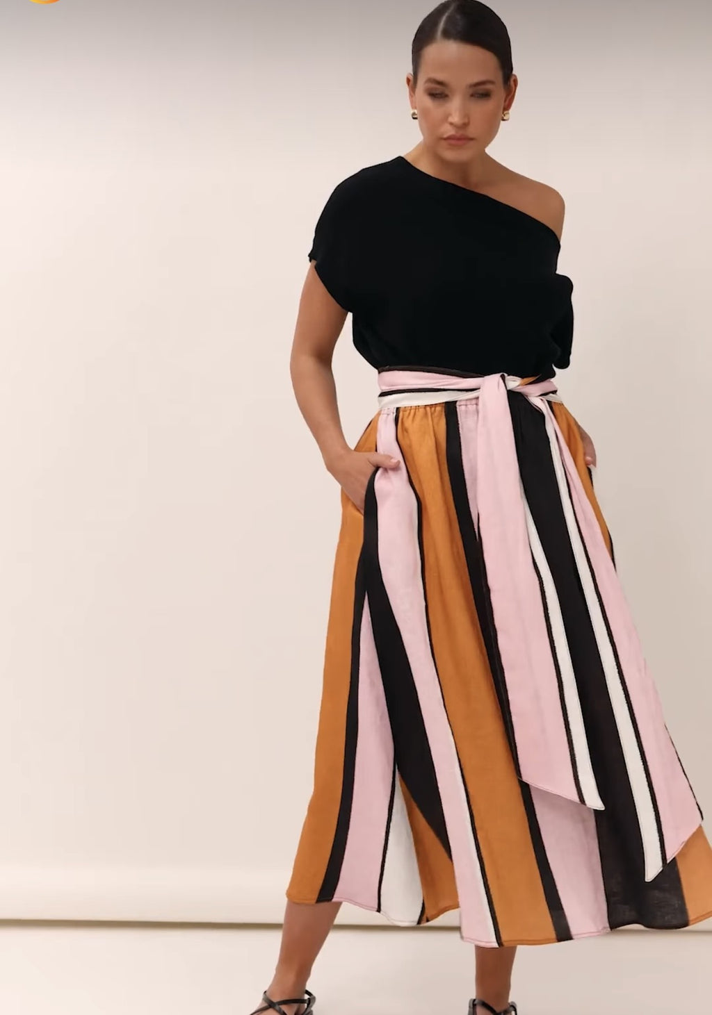 TERRIE COTTON KNIT TOP BLACK