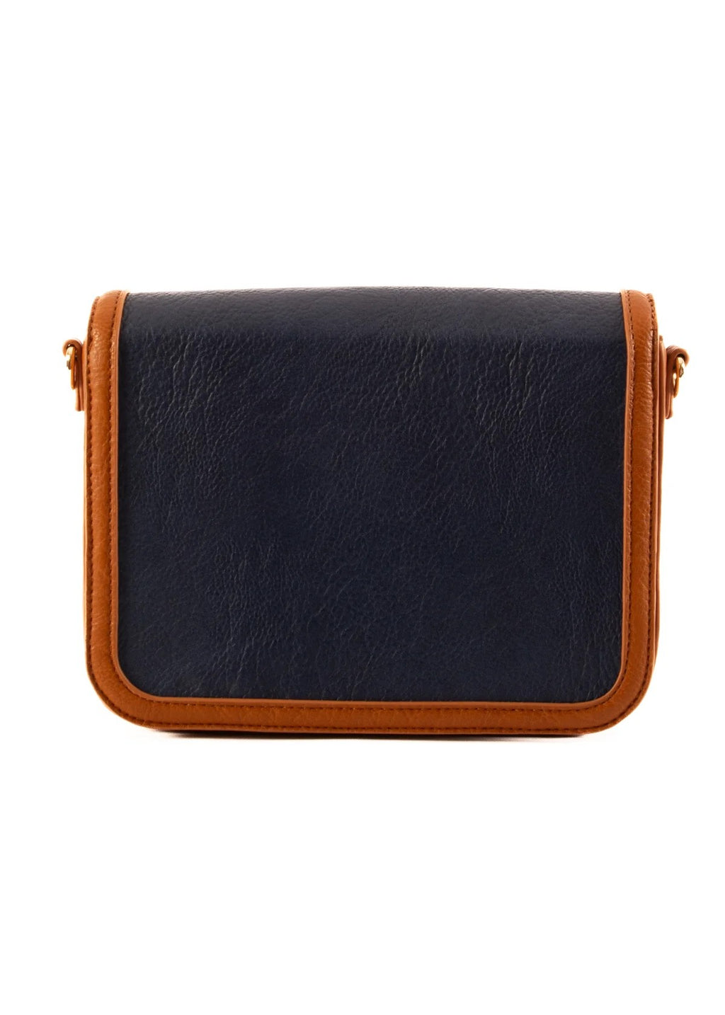 NAVY AND TAN HANDBAG