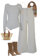 WHITE DETAILED BUTTONS WITH ASYMMETRICAL STYLE