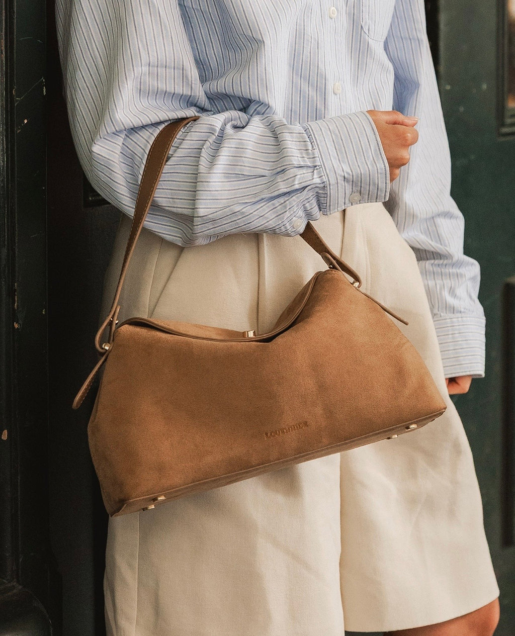 LOUENHIDE Nicole Honey Suedette Handbag