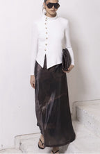 WATERCOLOUR CHOC MAXI SKIRT