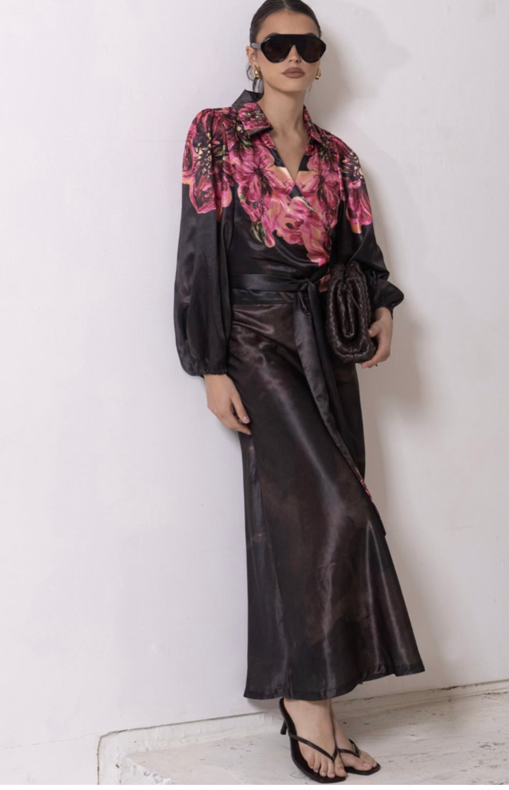 WATERCOLOUR CHOC MAXI SKIRT