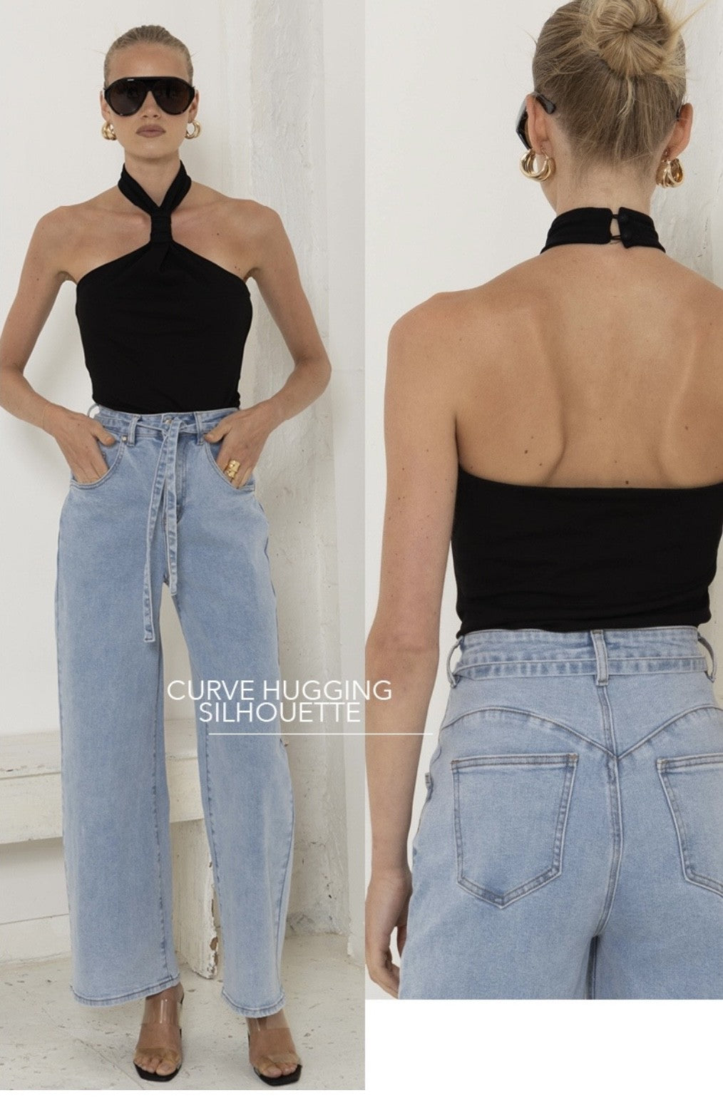 BLUE CLASSIC WIDE LEG JEAN