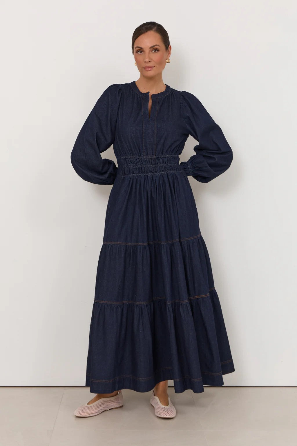 DENIM MAXI DRESS