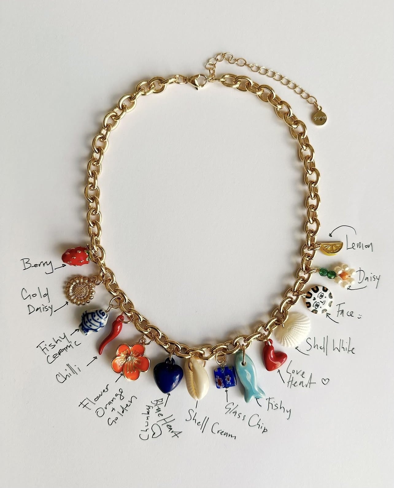 GIMMIE POSITANO CHARM NECKLACE-GOLD